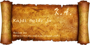 Kajdi Aglája névjegykártya